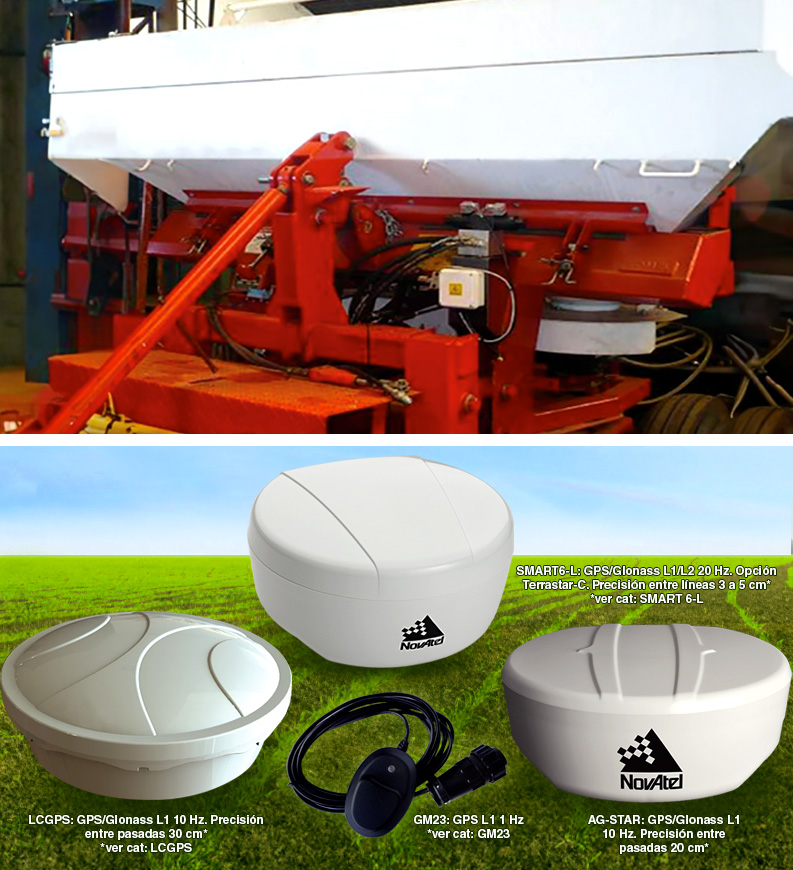 Control for drop-type spreaders with horizontal blade